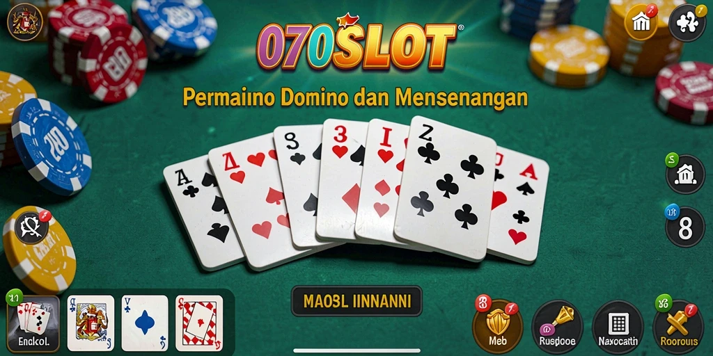 Screenshot gameplay 070SLOT menampilkan keseruan permainan Domino.