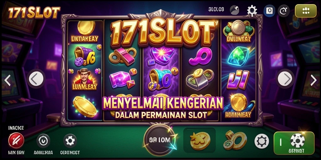Tangkapan layar menampilkan mesin slot dengan desain horor yang mencekam.