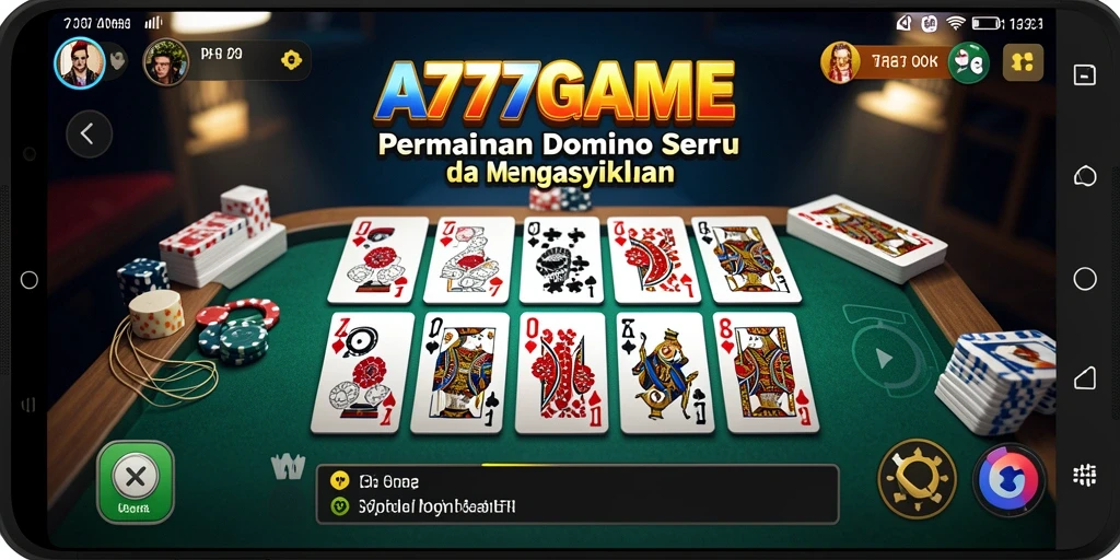 Tampilan seru dan mendebarkan dari gameplay Domino A777GAME.