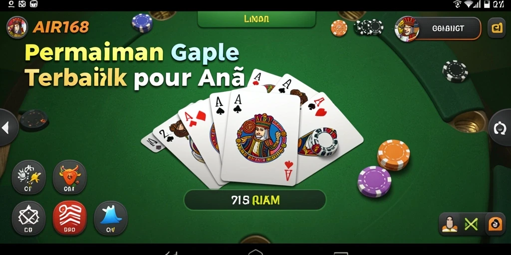 Screenshot gameplay AIR168 menampilkan keasyikan bermain Gaple.