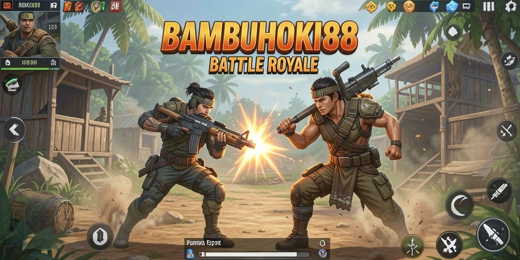 Gameplay seru dan intens dalam pertarungan Battle Royale.