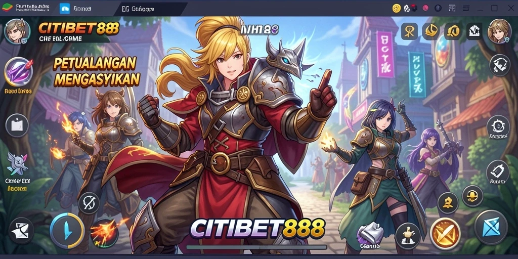 Screenshot CITIBET88 menampilkan karakter anime dalam aksi petualangan.