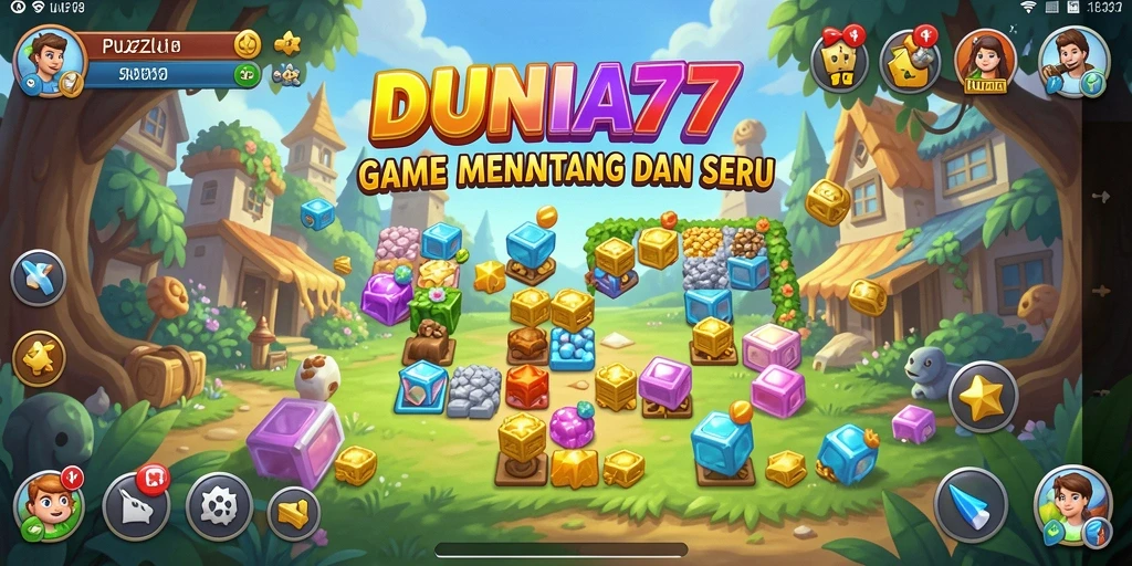 Tampilan gameplay seru dan menantang dari DUNIA77.