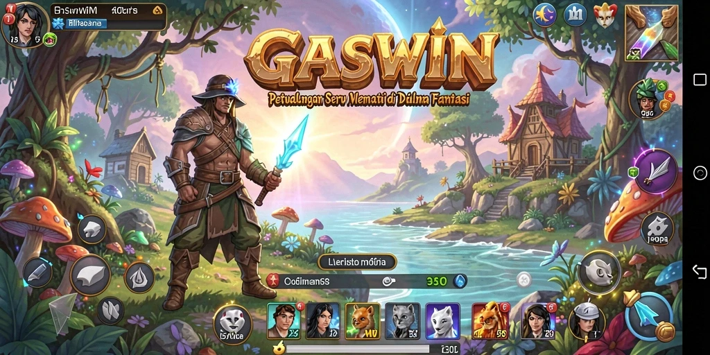 Gameplay GASWIN menampilkan aksi petualangan yang mendebarkan dan penuh eksplorasi.