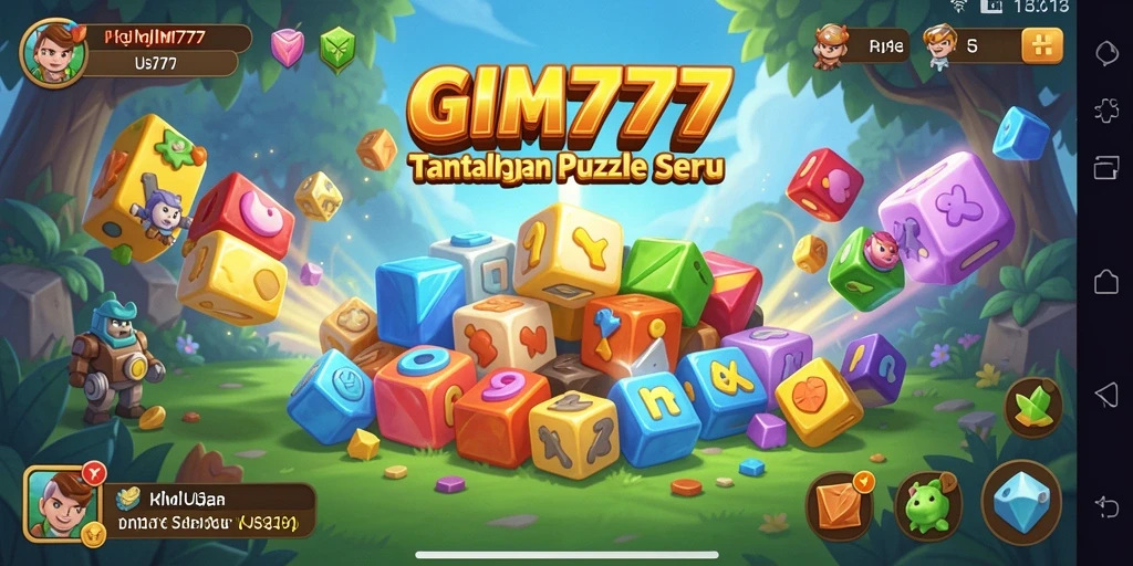 Screenshot utama GIM777 menampilkan gameplay Puzzle yang menantang.