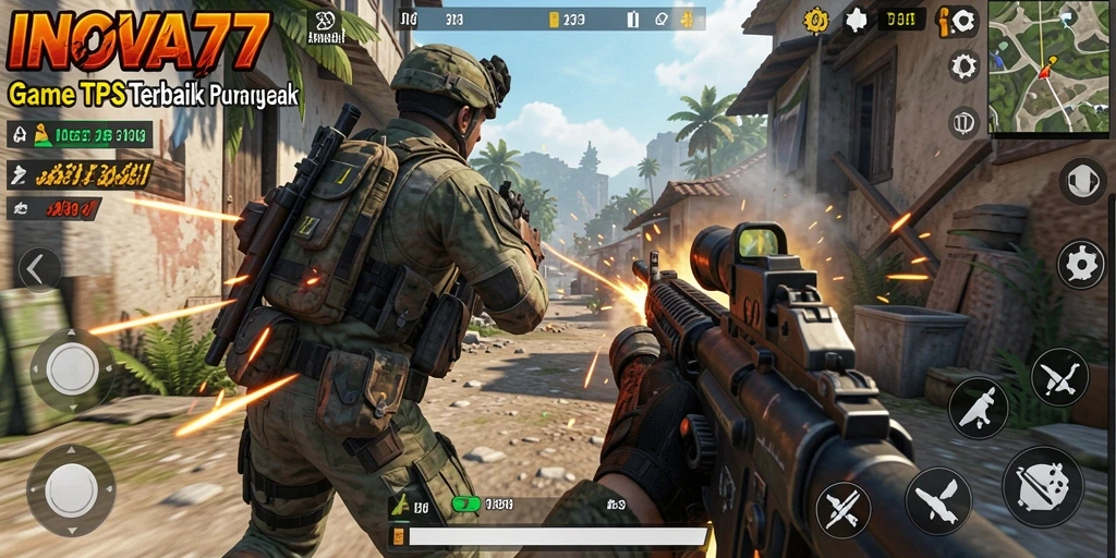 Gameplay seru dari INOVA77 dalam aksi tembak-menembak.