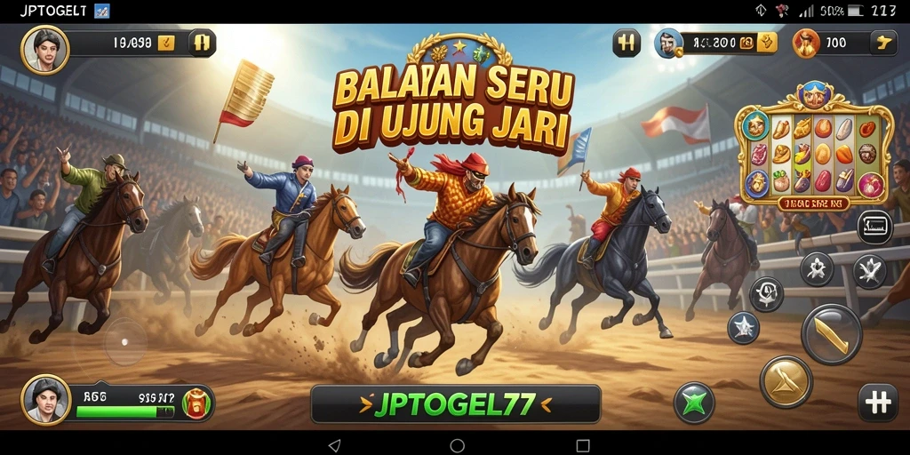 Gameplay seru dan mendebarkan di JPTOGEL77 saat balapan.