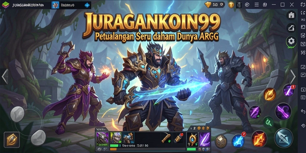 Gameplay seru JURAGANKOIN99 dengan aksi petualangan yang menantang.