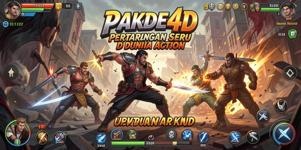Tangkapan layar PAKDE4D menampilkan aksi seru dalam pertempuran.