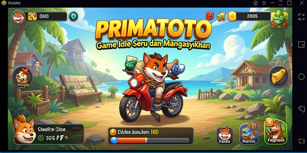 Tampilan gameplay PRIMATOTO yang menarik dan santai.