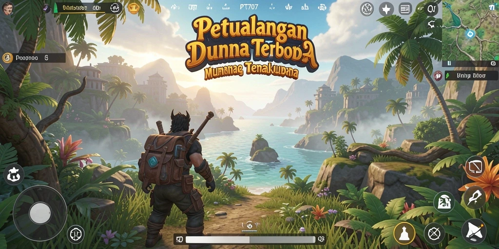 Gameplay PT707 menampilkan eksplorasi dunia terbuka yang menakjubkan.