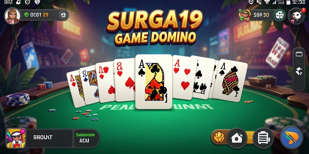 Screenshot gameplay SURGA19 yang penuh aksi dan strategi Domino.