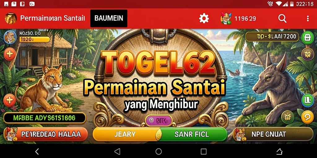Screenshot gameplay TOGEL62 yang menggambarkan keseruan permainan.