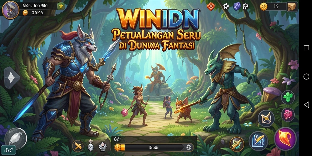 Screenshot utama WINIDN menampilkan gameplay penuh aksi dan petualangan.