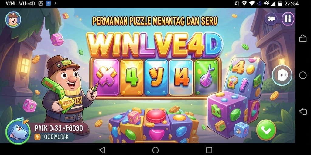 Tampilan menarik dari gameplay Puzzle di WINLIVE4D.